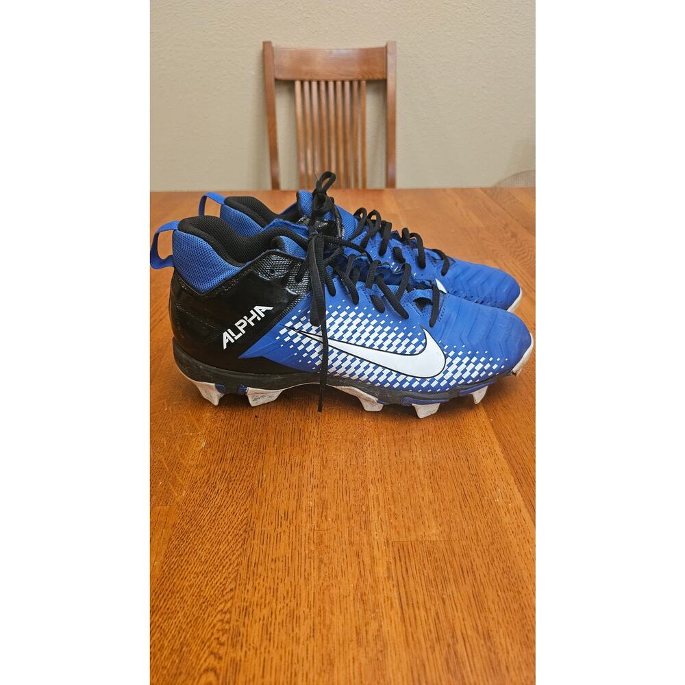 Nike Alpha Menace 2 Shark Football Cleats Blue AQ7653-402 Mens Sz‎ 9 - Picture 3 of 6